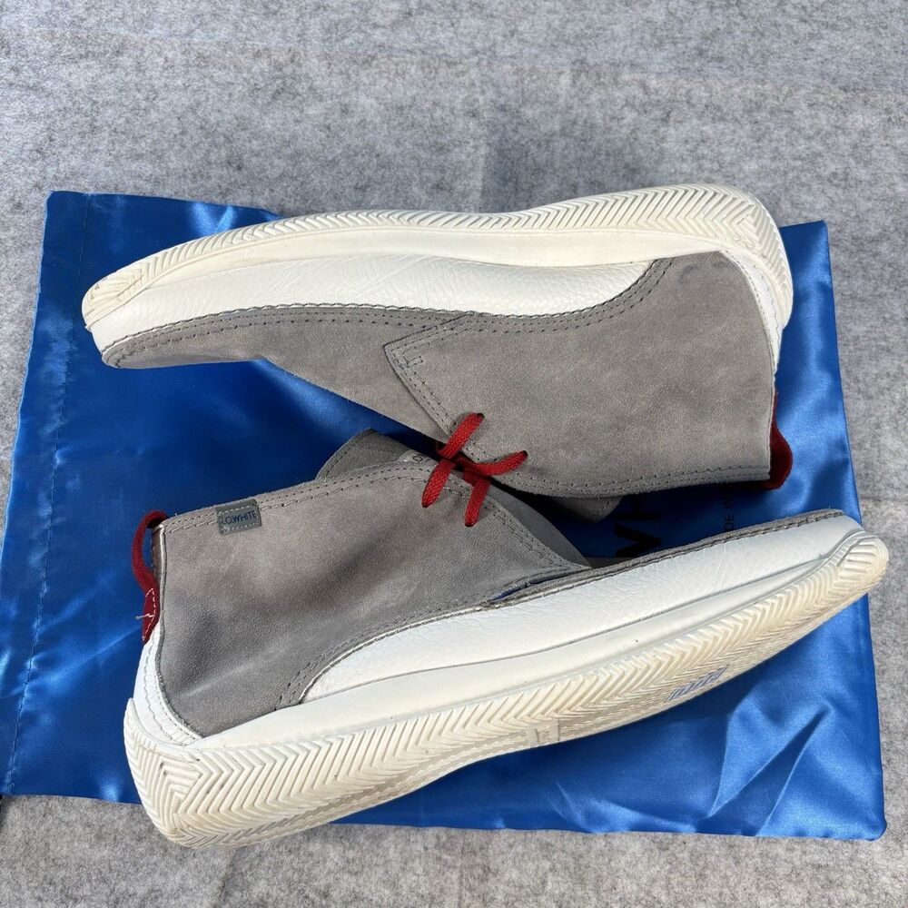 LO.WHITE 28030 Gray Suede Sneakers Mens Size 11.5 IOB & Dust Bag Italy MSRP $450 - Picture 2 of 14